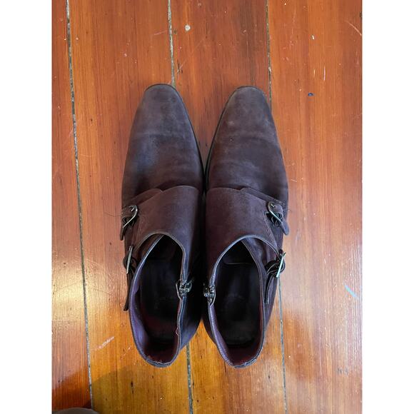 Mezlan Men’s Brown Suede Double Monk Strap Ankle Boots Size 10M Spain - Picture 4 of 7